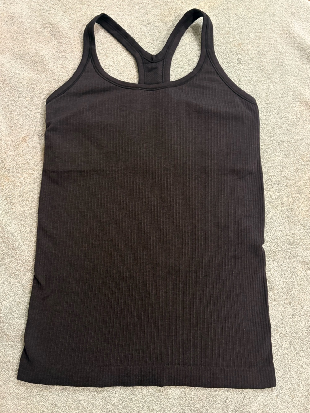 lululemon athletica Ebb street Black  Ribbed Racerback Tank Top